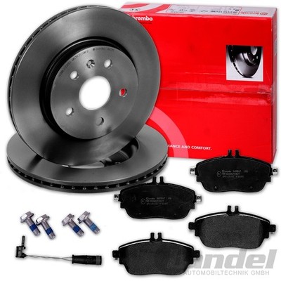brembo BREMSSCHEIBEN + BELÄGE VORNE für MERCEDES A-KLASSE W176 + B-KLASSE W246