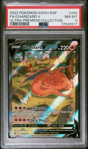 Pokemon Charizard V SWSH260 SWSH: Sword & Shield Promo Cards Holo PSA 8