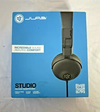 JLAB STUDIO ON EAR WIRED HEADPHONES BLACK COLOR 3.5MM JACK PLUG