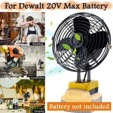 Jobsite Fan for Dewalt 20V Li-ion Battery Cordless Heavy-Duty Steel Camping Fan