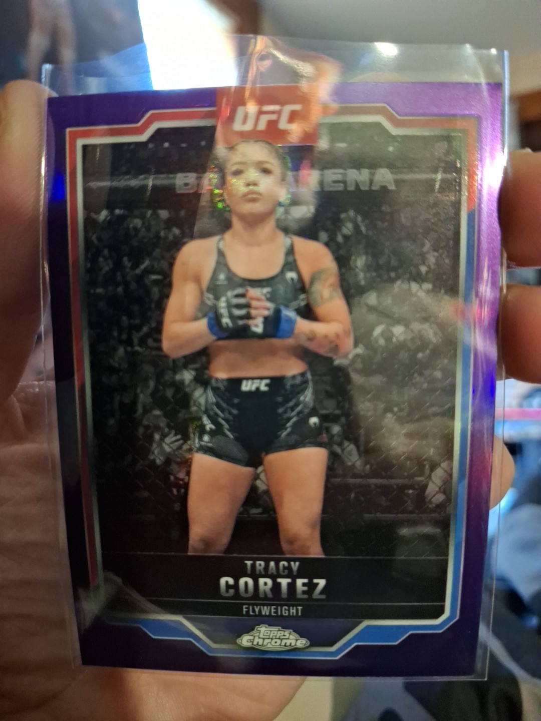 UFC 2025 Topps Chrome Tracy Cortez Purple Refractor #134