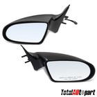 2x New Manual Glass Adjust Mirror Non-Folding Smooth Black for Geo Metro 89-94