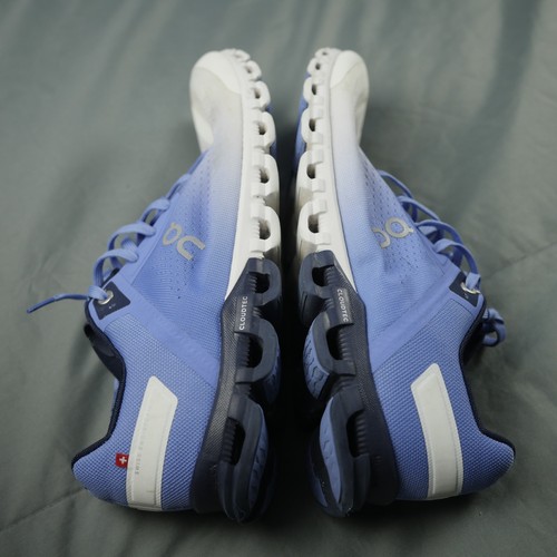 Zapatos On Running Cloud para mujer talla 9,5 azul blanco CloudTec ligeros deportivos - Imagen 9 de 14
