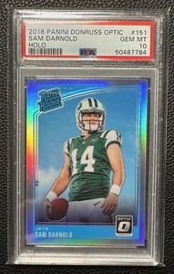 2018 Panini Donruss Optic Sam Darnold Holo #151 Rookie RC Gem MT PSA 10 Seahawks
