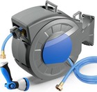 New ListingRetractable Garden Hose Reel, 1/2" x 100 ft + 6.5 ft Wall Mounted Water Hose .
