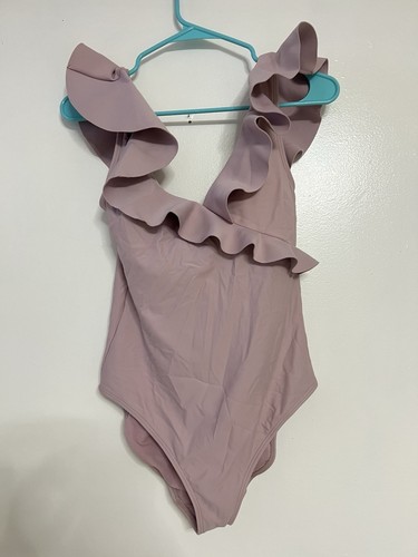 Ted Baker Berenaa Harmony Ruffle One Piece Swimsuit Size S Mauve Sexy - Picture 2 of 6