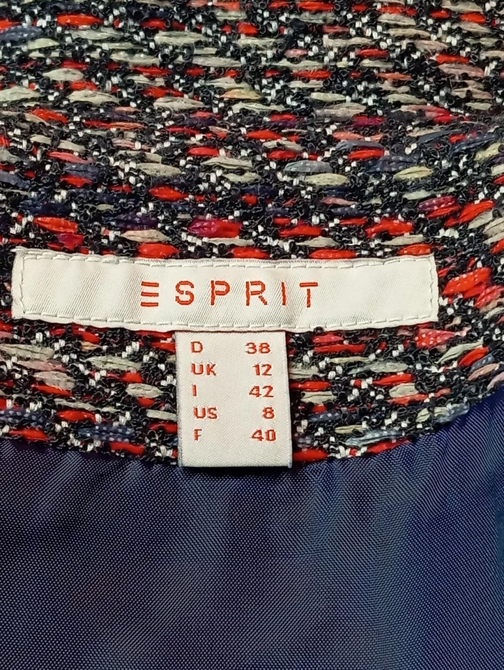 ESPRIT Falda de punto Mujeres Falda Talla EU 38 naranja claro-rosa-azul - Imagen 4 de 4