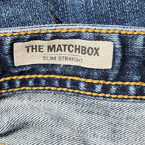 AG Adriano Goldschmied Jeans Uomo 34x34 Blu Matchbox Slim Dritto Effettivo 34X29 - Foto 13 di 16
