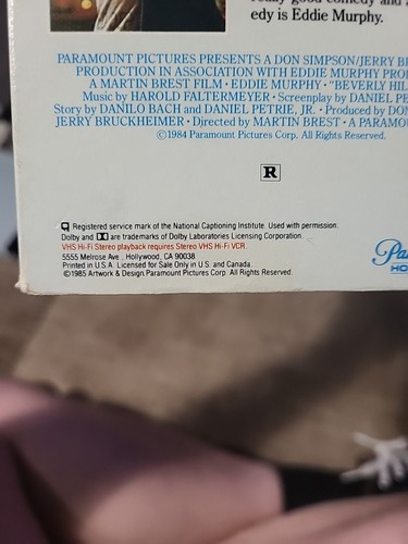 Beverly Hills Cop VHS 1984- First Release Video Eddie Murphy Vintage VTG-Tested - Picture 8 of 15