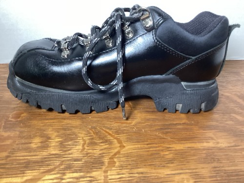 Skechers Vintage Chunky Platform Black Leather Shoes Womans Size 7 - Picture 5 of 14