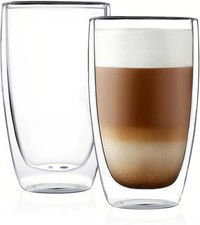 Double wall thermo glass cups 135 oz set of 2