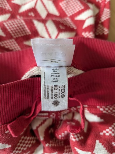 Hanna Andersson Size 110 (U.S. 5 ) Red/White Snowflake Long Johns PJs Pajama Set - Picture 6 of 6