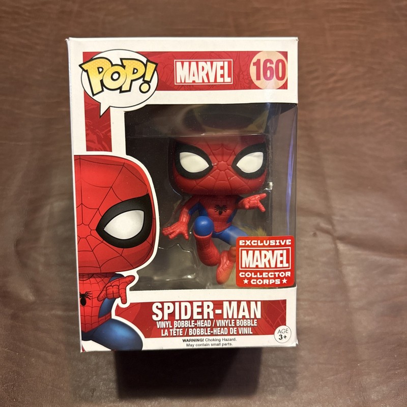 Funko Pop Spider-Man #160 Marvel Comics Collector Corps Exclusive Vinyl Figure