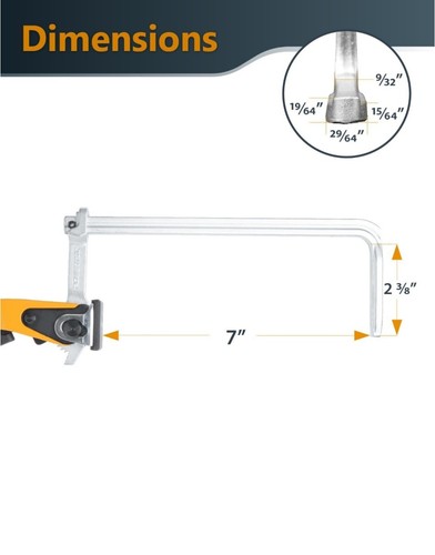 Abrazadera de mesa POWERTEC 7 pulgadas para MFT y sistema de rieles guía - 2PK (71542)_S FIVE - Imagen 6 de 7