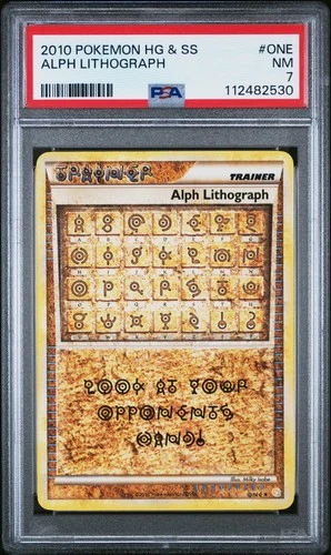 2010 POKEMON HEARTGOLD & SOULSILVER ALPH LITHOGRAPH #ONE PSA 7 #112482530
