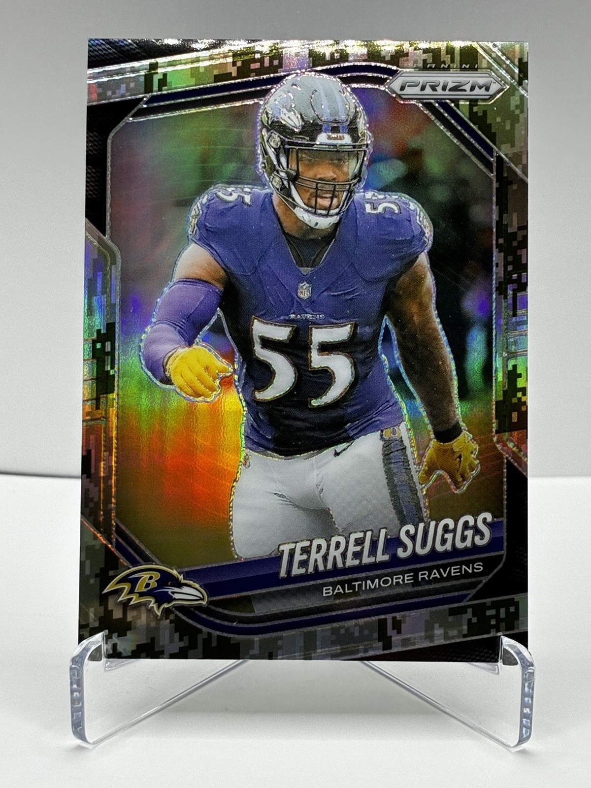 2025 Panini Prizm Terrell Suggs Forest Camo /15 #93 Baltimore Ravens 🔥🔥🔥