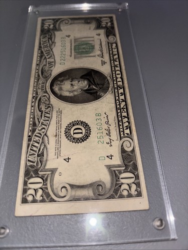 1950 Crisp 20.00 1950 Note Missing Numbers Rare Sealed in Holder - Picture 6 of 8