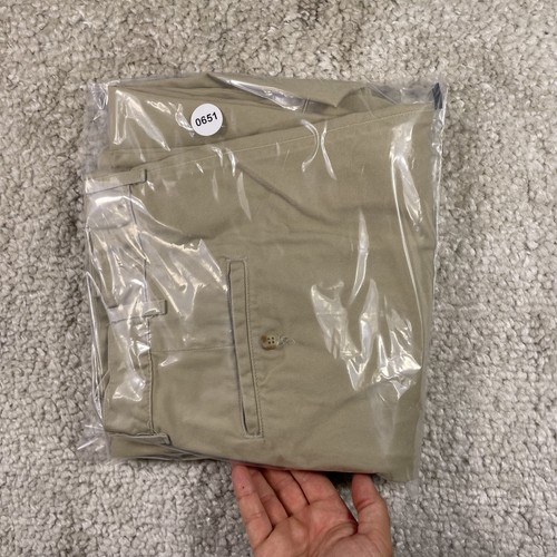 Polo Ralph Lauren Pants Mens 34x30 Khaki Classic Pleated Chino Made USA Cotton - Picture 14 of 14
