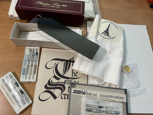 Large Calligraphy Supply Lot – Pens, 10+ Nibs, Ink, Books, Practice Paper, etc. - Picture 6 of 11
