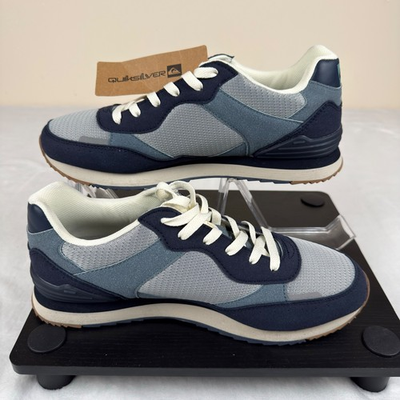 #ad Quiksilver Beaumont Mens Sneakers Blue Grey Mesh PU Shoes CQ10115M Size 11 New $25.00