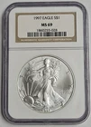 1997 American Silver Eagle 1 oz .999 Fine Silver Coin NGC MS 69