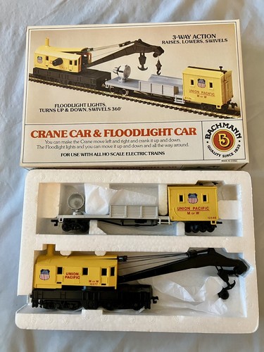HO Bachmann Kranwagen & Flutlichtwagen - Union Pacific; Neu in Box