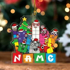 Personalized Numberblocks Christmas Ornament, Numberblocks Ornament,