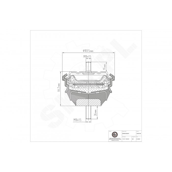 Support amortisseur de vibrations moteur pour BMW Série 7 et 5