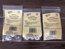 Koplow Pearl Dice Polyhedron Multiplication 3 Set Lot Pearl - White (3) New