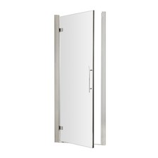 8mm Toughened Safety Glass Hinged Shower Door, Chrome, 760mm