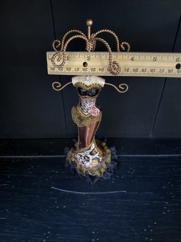 Braun Schwarz & Weiß Leopardenmuster Trägerlos Kleid Schaufensterpuppe Schmuck Ständer Halter - Bild 12 von 13