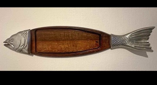 Vintage Cutting Board For Fish- Scandia Present, Made in Sweden Karlshamn - Picture 2 of 8