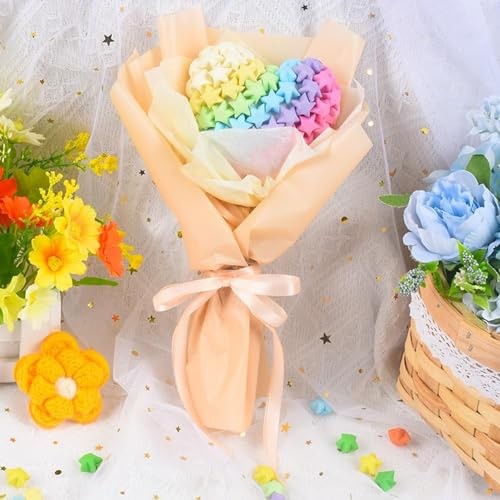 1080 Sheets Star Origami Paper - 10 Color Assortment, 8.7x0.4 IN, 10 colors - Picture 6 of 7