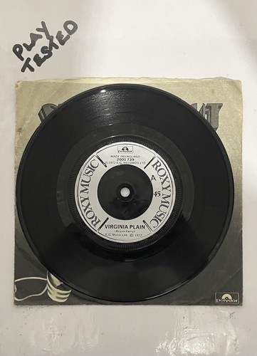 Roxy Music -Virginia Plain/ Pyjamarama a7” Single Vinyl Polydor 2001739 - 1977 - Picture 3 of 4