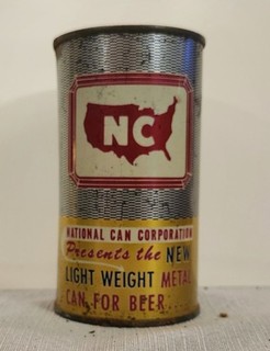 National Can Company sample flat top can. EMPTY