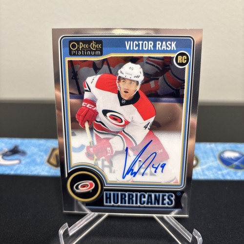 2014-15 O-Pee-Chee Platinum - Rookie Autographs Victor Rask Carolina Hurricanes