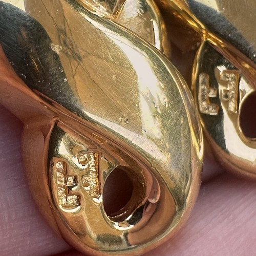 Pendientes FENDI FF Logo Tono Dorado Vintage Años 80 Firmados - Imagen 11 de 12