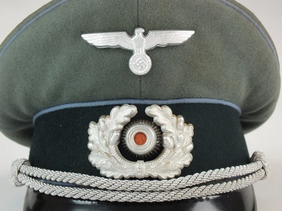Gorra visera oficial de transporte del ejército alemán Segunda Guerra Mundial - Gorra de oficial Foto 2 de 4