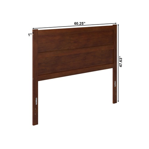 AFI NoHo Solid Wood Queen Size Mid-Century Headboard in Walnut - Picture 6 of 8