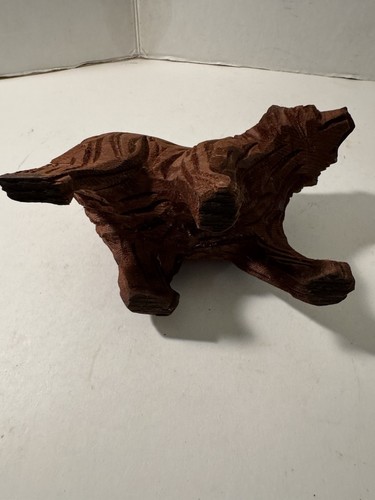 Bear Figurine Carved Wood Wooden Walking Figure Statue 7 Long X 5 Tall - Picture 3 of 6