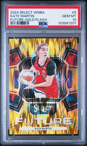 2024 WNBA Select Basketball Future /10 Gold Flash Kate Martin PSA 10 Gem Mint