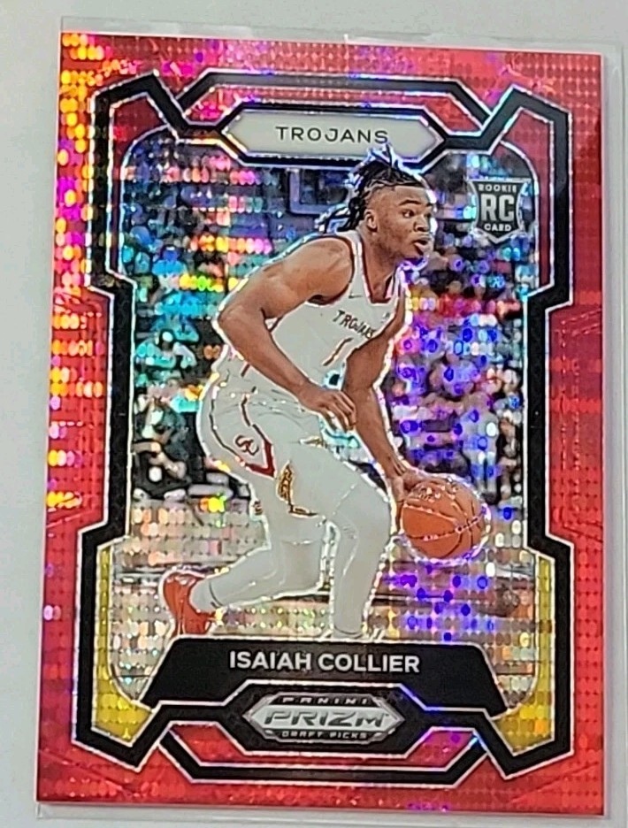 Isaiah Collier 2024 Panini Prizm Draft Picks Red Pulsar Prizm Rookie #2 /299