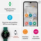 Doro 8100 4G Eenvoudige Senioren Smartphone + Smartwatch (Roze) - Cadeau Bundel