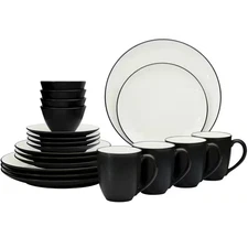 Colorwave Graphite 20-Piece (Black) Stoneware Dinnerware Set, Service for 4