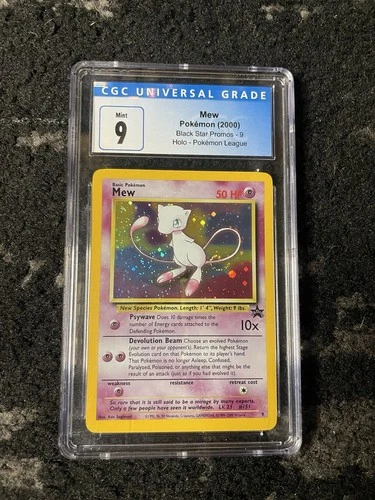 Mew 09/53 Wotc Promo Holo CGC 9 Blue Label 🌀🌀