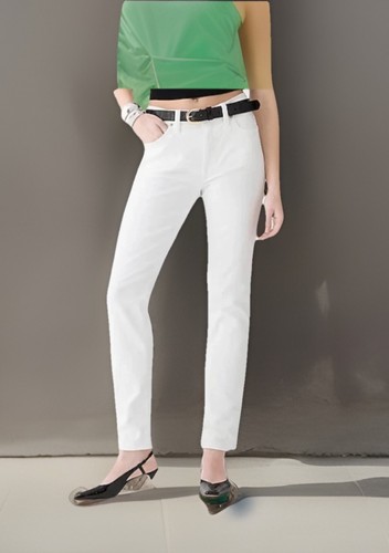J. Pantalones de mezclilla para mujer Crew Vitange talla 29P ajustados rectos color blanco - Imagen 3 de 20