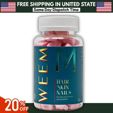 WEEM Hair Skin and Nails Gummies - Supports Healthy Hair - Vegan biotin Vitamins