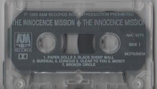 Innocence Mission Self-Titled cassette UK A&m 1989 cassette AMC5274 - Picture 2 of 3