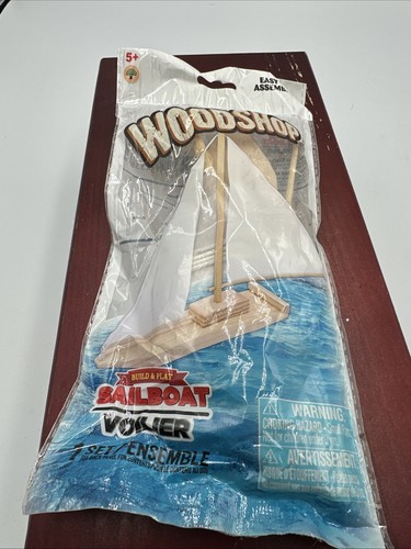 Menge 4 Woodshop Segelboot & Hubschrauber Kinder bauen & spielen zusammenbauen Neu! - Bild 5 von 8