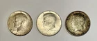 1964 JFK Kennedy 50 Cents Half Dollars 90% Silver US Coins Lot of 3